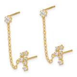 14k Madi K CZ Double Post w/Chain Constellation Earring
