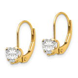 14k Madi K CZ Heart Leverback Earrings - SE-1091821A-4896