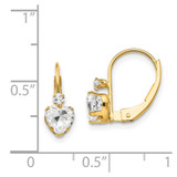 14k Madi K CZ Heart Leverback Earrings - SE-88A3C4AC-1212