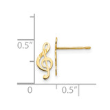 14k Madi K D/C Music Note Post Earrings