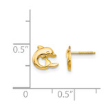 14k Madi K Dolphin Post Screwback Earrings