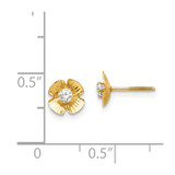 14k Madi K Flower 2.5mm CZ Post Earrings