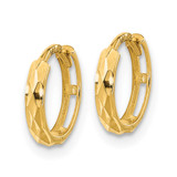 14K Madi K Hinged Diamond Cut Hoop Earrings