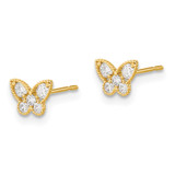 14k Madi K Kids CZ Butterfly Post Earrings - GK-9BD477D6-8835
