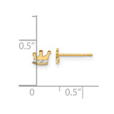 14k Madi K Kids CZ Crown Post Earrings - GK-7BBDD1E6-2955