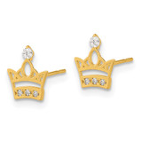 14k Madi K Kids CZ Crown Post Earrings - GK-A5CB7B03-5550