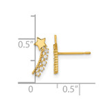 14k Madi K Kids CZ Shooting Star Post Earrings