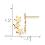 14k Madi K Polished 3-Star Post Earrings