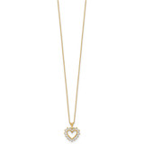10k 1/2 carat Lab Grown Diamond VS/SI+ G+ Complete 18 inch Heart Pendant Necklace