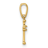 14k Madi K Polished and Beaded CZ Open Cross Childrens Charm / Pendant