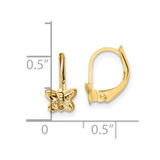 14K Madi K Polished Butterfly Leverback Earrings