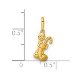 14k Madi K Polished Christmas Stocking with Candy Childrens Charm / Pendant