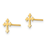 14K Madi K Polished Cross Post Earrings - SE-13041052-3060