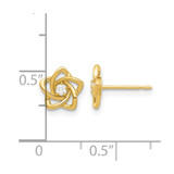 14k Madi K Polished CZ Flower Post Earrings - SE-547FBAFF-6888