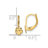 14K Madi K Polished Flower Leverback Earrings - SE-24EE23B1-9610