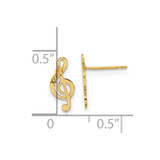 14k Madi K Polished Musical Note Post Earrings