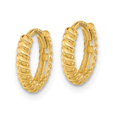 14K Madi K Polished Textured Hoop Earrings