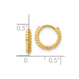 14K Madi K Polished Textured Hoop Earrings