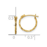 14K Madi K Polished Twisted Hinged Hoop Earrings