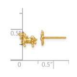 14k Madi K Polished Unicorn Childrens Post Earrings