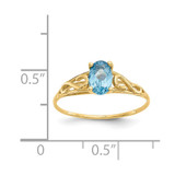 14k Madi K Synthetic Blue Zircon Ring