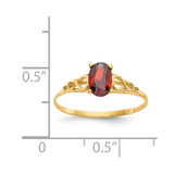 14k Madi K Synthetic Garnet Ring