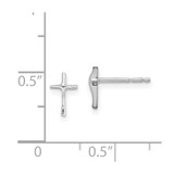 14k Madi K White Gold Cross Post Earrings