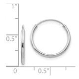 14k Madi K White Gold Endless Hoop Earrings - SE-5B8AA411-2407