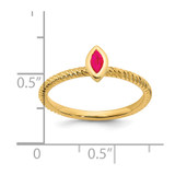 14k Marquise Bezel Ruby Ring