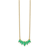14k Marquise Emerald 18 inch Necklace