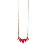 14k Marquise Ruby 18 inch Necklace