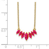 14k Marquise Ruby 18 inch Necklace