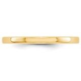 10k Yellow Gold 2mm Lightweight Flat Wedding Band Size 8.5