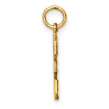 14k Medium Diamond-cut Number 3 Charm