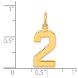 14k Medium Polished Number 2 Charm - MP-932C6EEB-8766