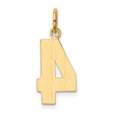 14k Medium Polished Number 4 Charm - MP-281BC894-6547