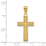 14K Medium Satin Cross Pendant