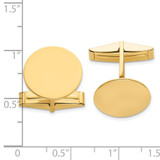 14K Men's Circular Polished Cuff Links - MC-23C8B01E-9327