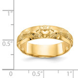 14k Mens Claddagh Band
