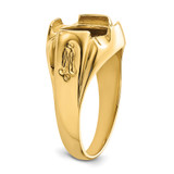 14k Men's Polished and Grooved Masonic Ring Mounting - Y4-0271C381-2114