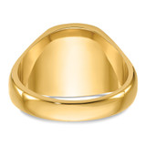 14k Men's Polished and Grooved with Black Enamel Masonic Ring - Y4-A53FE213-6633
