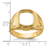 14k Men's Polished and Textured Masonic Ring Mounting - Y1-55ECF0BC-2315