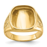 14k Men's Polished and Textured Masonic Ring Mounting - Y1-6FE06B83-2675