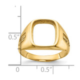 14k Men's Polished and Textured Masonic Ring Mounting - Y1-A18653D3-8416