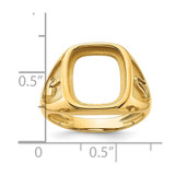 14k Men's Polished and Textured Masonic Ring Mounting - Y4-4691BA5F-7300