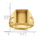 14k Men's Polished and Textured Masonic Ring Mounting - Y4-5B77647B-3130