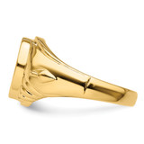 14k Men's Polished and Textured Masonic Ring Mounting - Y4-6A7FC6EA-1152