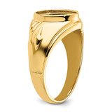 14k Men's Polished and Textured Masonic Ring Mounting - Y4-6A7FC6EA-1152