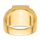 14k Men's Polished and Textured Masonic Ring Mounting - Y4-FAE72ECB-3977