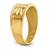 14k Men's with Rhodium Cross Wedding Ring Mounting